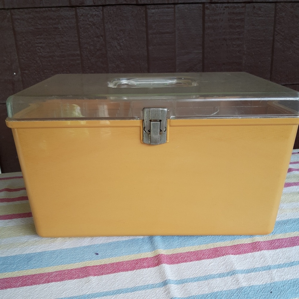Vintage 1970's Acrylic Storage Box